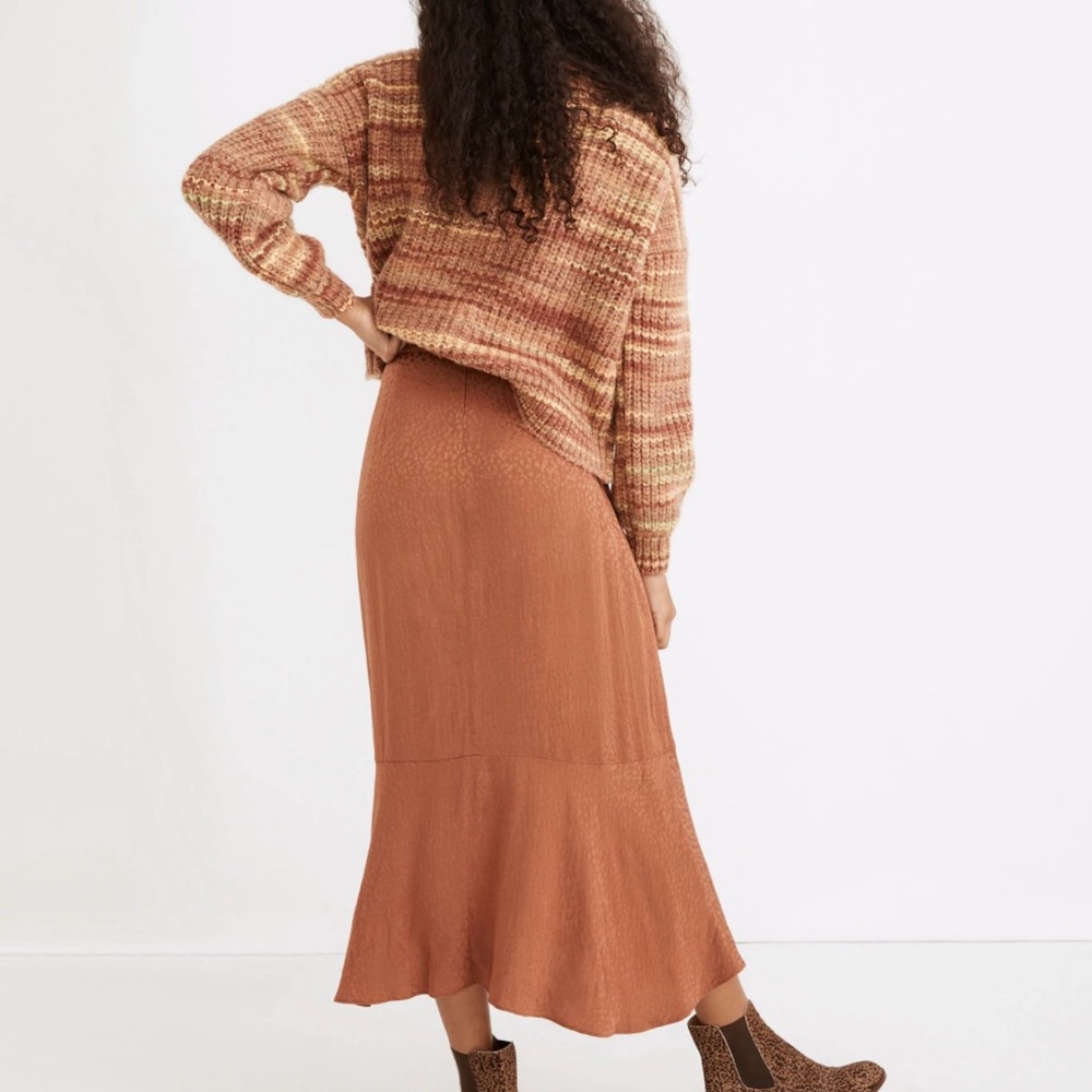 Madewell -โ Leopard/ Cheetah Print - Midi Skirt